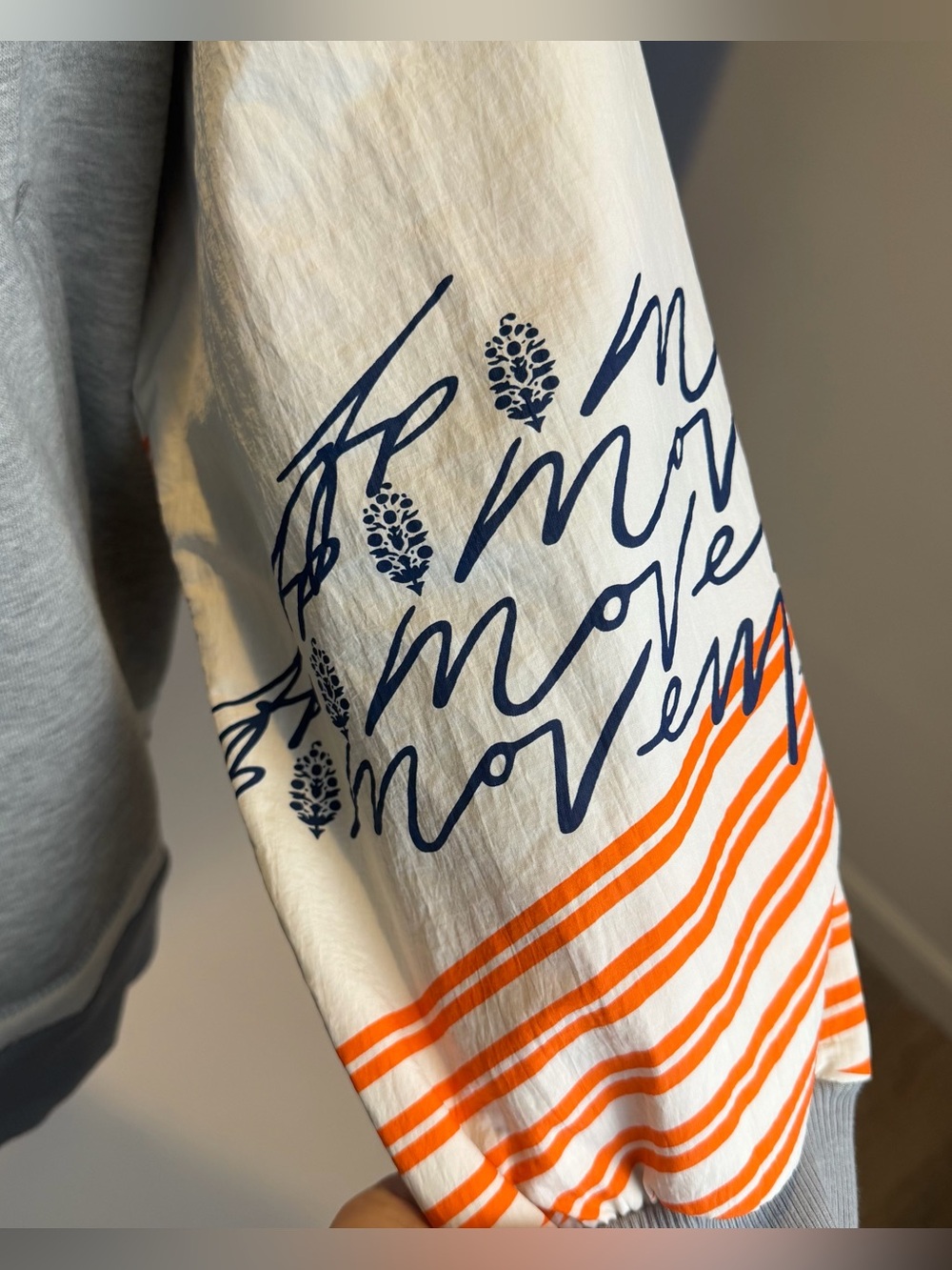 FP Movement by Free People Gray, Orange & Teal Colorblock Sweatshirt - Picture 7 of 16